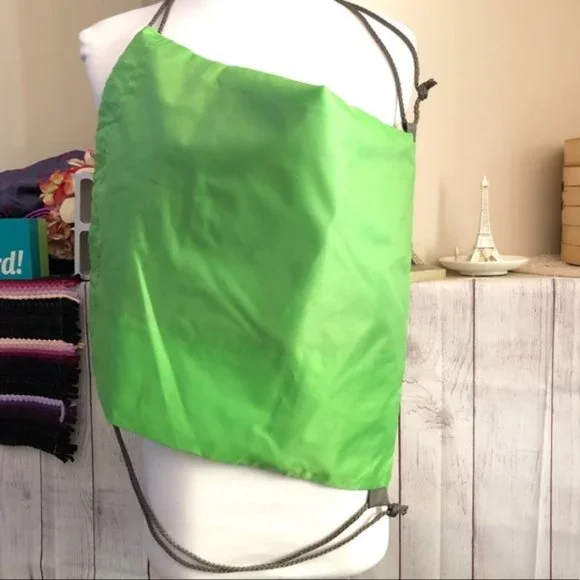 Nylon Drawstring Bag BSA Lime Green Black NEW - Picture 7 of 14